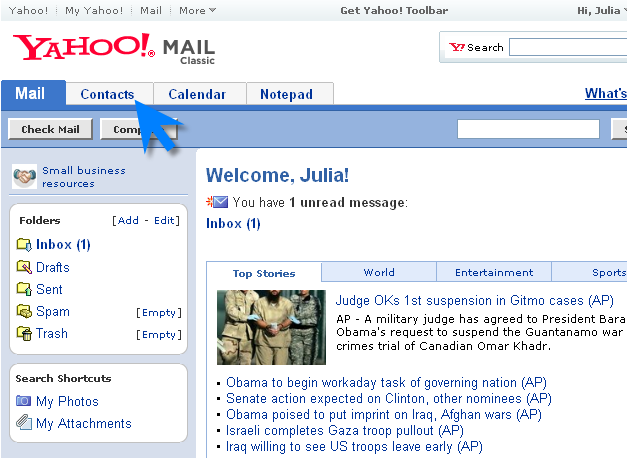 Send bulk emails to Yahoo contacts